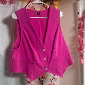 SHEIN Pink Sleeveless Blouse
